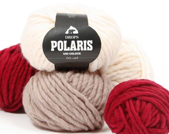 Super bulky yarn - DROPS Polaris - Yarn for felting - Bulky wool yarn - Super chunky yarn - Chunky wool yarn - Big yarn for blankets - Thick