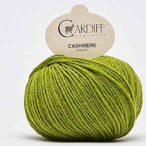 カーディフのカシミヤ糸クラシック、カシミヤDK糸、ソフトウール糸、1かせ25g、112メートル、122ヤード