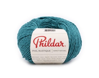 Cotton blend yarn Phildar RUSTIQUE - Cotton, linen and viscose yarn - DK weight yarn - Summer crochet and knitting yarn - DK yarn