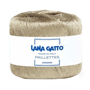Lana Gatto PAILLETTES sequin yarn 25 g 195 m Luxury thread, Lace yarn