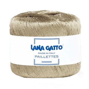 Filato di paillettes Lana Gatto PAILLETTES 25 g 195 m Filato di lusso, filato per pizzo