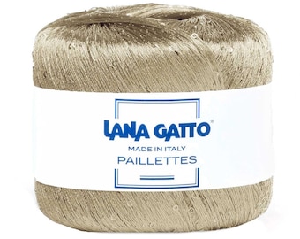Lana Gatto PAILLETTES sequin yarn 25 g 195 m Luxury thread, Lace yarn