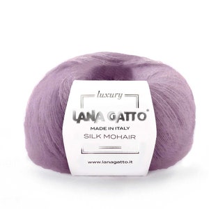 Kid mohair yarn and silk LANA GATTO Silk Mohair yarn, Lace yarn, Mohair silk yarn, Knitting yarn
