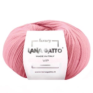 Lana Gatto VIP Cashmere and Merino wool yarn Sport weight - 50g 200 m - Soft wool yarn