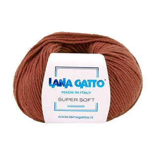 Lana Gatto SUPER SOFT Merino wool yarn DK/Light worsted weight yarn - 50g 125 m - Soft wool yarn - Yarn for babies