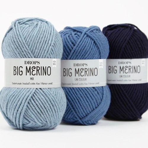 DROPS Big Merino Knitting Yarn Superwash Treated Extra Fine Etsy