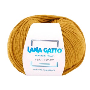 Merinowolle von Lana Gatto MAXI SOFT - Aran Kammgarn - Weiche Wolle für Babys, Kinder