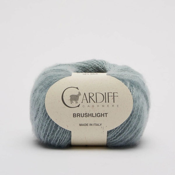CARDIFF Lace, cachemire et fil de soie CARDIFF BRUSHLIGHT (Italie) - Fil de dentelle - Cardiff Yarn - Fil de cachemire - 25 g - 138 mètres