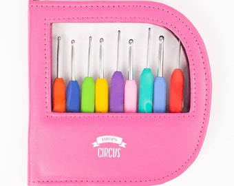 Crochet hooks set - Ergonomic crochet hooks - Set of 9 crochet hooks - Soft grip hook - Crochet gift - Crochet tools