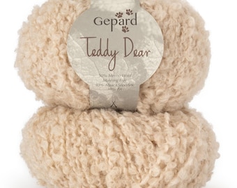 TEDDY DEAR Gepard garn Boucle yarn 50 g 75 m Alpaca and Merino wool fashion yarn