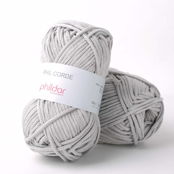 SOLDES : Cordon en macramé - Corde en coton doux - Corde Phildar - Fil artisanal - Cordon en coton macramé - 100 % coton - Fil à crocheter