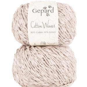 Gepard garn COTTON WAVES Chunky Cotton and Linen Boucle yarn 50 g 60 m