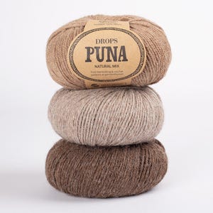 DROPS Puna-alpacagaren, kamgaren DK, superfijne alpacavezel - 50 g en 120 yards