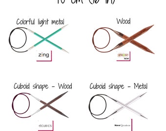 Fixed circular needles 40 cm 16 in-Circular knitting needles-Knit Pro Needles-Needles for knitting-Zing-Ginger-Nova Cubics-Cubics