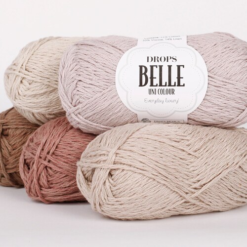 DROPS Belle Cotton and Linen Blend Yarn With Viscose for Etsy