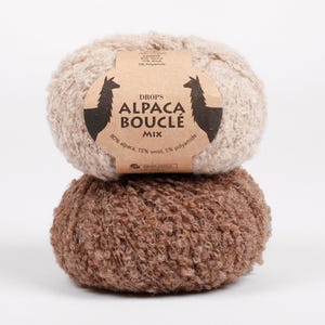 DROPS alpaca bouclégaren, aran kamgaren, gewicht 50 g 153 yard