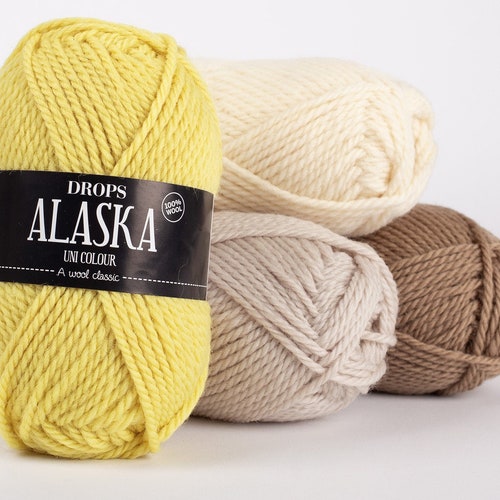 Drops Alaska Drops Wool 10 Ply Aran Yarn Worsted Weight Etsy