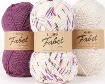 Sokkengaren van wolmix DROPS FABEL Superwash Fingering Weight Gradient garen voor sokken