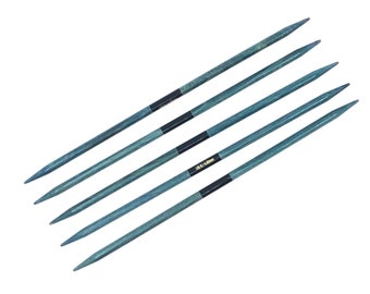 Lykke Indigo Double Pointed Wooden Knitting Needles DPN - Length 15 cm / 6 in - 2.00 mm-9.00 mm / US size 0 to 13