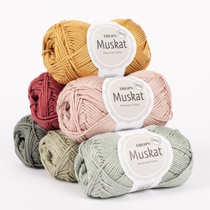 Cotton yarn worsted-Mercerized cotton yarn - DROPS Muskat - Amigurumi yarn - Cotton crochet yarn - Soft cotton yarn - Knitting cotton yarn