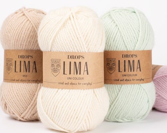 DROPS Lima Alpaca and Wool Yarn - DK Weight - Worsted 50g 109 Yards