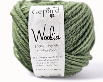 Gepard Garn WOOLIA Organic Merino Wool Yarn, DK Weight 50 g 145 yards