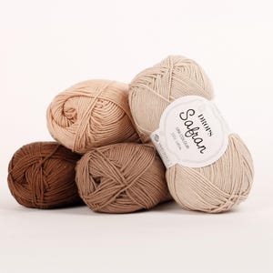 綿糸、編みぐるみ糸、かぎ針編み糸、夏用糸、かぎ針編み綿糸、ソフト綿糸、編み物用綿糸、エジプト綿、サフラン