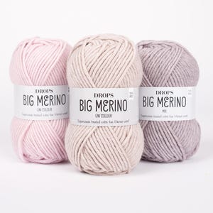 DROPS Big Merino Yarn – Superwash-merinowol, arankawol - 50 g 82 Yard
