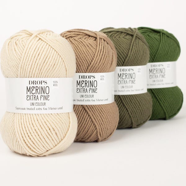 Superwash Merino Wool Yarn Drops Merino EXTRA FINE – DK Weight, Gentle Skin Knitting Yarn