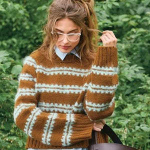 Ridge Sweater Knitting Pattern: Sandnes Garn 2507, English (Printed) - available only with Sandnes yarn