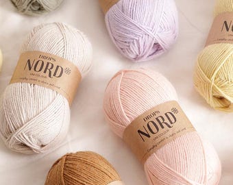 DROPS NORD Garn - Mischung aus Alpaka und Wolle für das Stricken von Socken