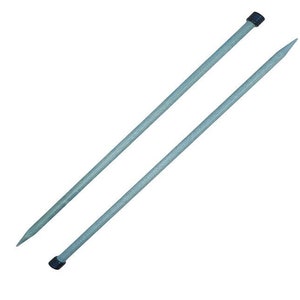 Lykke Indigo 10'' Wood knitting needles - Straight wood needles - Length 25 cm - Single pointed needles for knitting 2.75 mm - 12 mm
