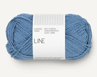 Sandnes Garn LINE Cotton Viscose Linen DK Yarn, Spring Summer Blend