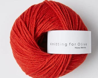 Knitting for Olive HEAVY MERINO DK weight merino wool knitting yarn 50 g 125 meters of worsted weight yarn