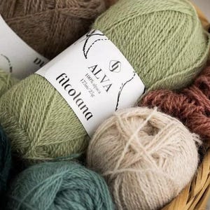 Filcolana ALVA Alpaca Lace Yarn, 25 Grams 191 Yards per skein