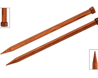 Wooden knitting needles - Length 35 cm 14 in - Single pointed needles - Needles for knitting - KnitPro Ginger needles - Wooden needles