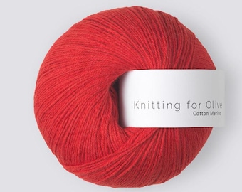 COTTON MERINO Fingering Yarn – Knitting for Olive, Non-Mulesed Wool (50g 273 Yards)