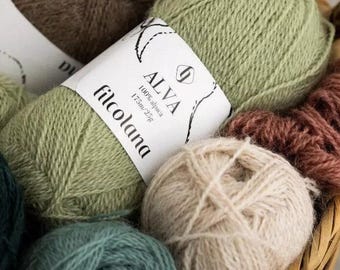 Filcolana ALVA Alpaca Lace Yarn, 25 Grams 191 Yards per skein