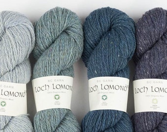 BC Garn LOCH LOMOND Gots Organic tweed wool by 50 grams 150 meters (164 yards) Light worsted weight yarn