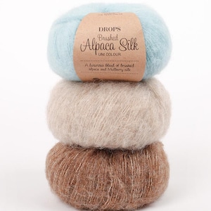Alpakagarn - Flauschgarn - Strickgarn - Arangarn - Drops Garn - Superfine Alpaka - DROPS Brushed Alpaca Silk