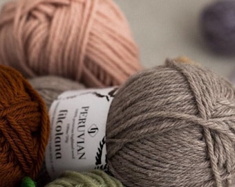 Filcolana PERUVIAN Wool Yarn, DK Weight, Mulesing Free (50g 109 Yards)