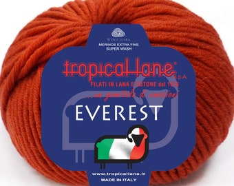 Bulky merino wool yarn Tropical Lane EVEREST Superwash yarn 100 g 90 m Natural wool yarn 24 colors
