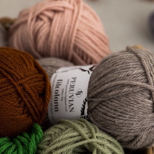 FILCOLANA PERUVIAN wool yarn, DK weight yarn, 50 grams 100 meters (109 yards) Mulesing free wool