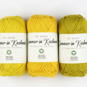 BC GARN Summer in Kashmir Baumwoll und Kaschmir Mischgarn - Bio Baumwollmischgarn - Babygarn - 50 g 165 m - GOTS zertifiziert