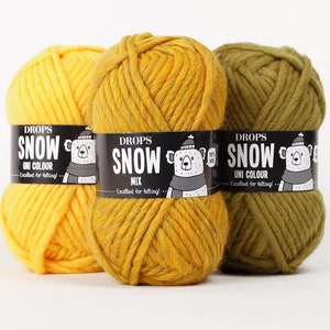 Chunky wool yarn - Big yarn - Bulky yarn - DROPS SNOW - ESKIMO - Felting yarn - Winter yarn - Knitting yarn - Crochet yarn - Feltable yarn