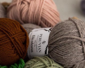 Filcolana PERUVIAN Wool Yarn, DK Weight, Mulesing Free, 50 Grams 109 Yards per skein