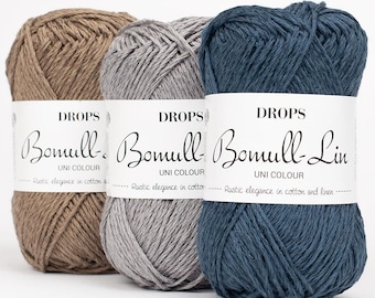 DROPS ボムルリン コットンリネン糸 – 素朴な夏のニット – 50g 93ヤード