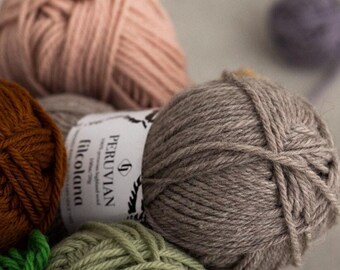 Filcolana PERUVIAN Wool Yarn, DK Weight, Mulesing Free, 50 Grams 109 Yards per skein