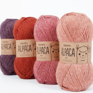 Hilo de alpaca DROPS, superfino, grosor deportivo, lana para tejer, 50 g, 183 yardas.