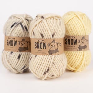 Grof wolgaren – DROPS Snow, volumineus viltgaren - 50 g en 55 yard